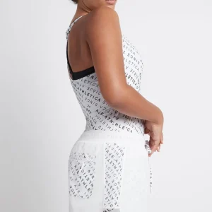 Best Aje ATHLETICA Monogram Logo Running Short 602 White/Forest Green