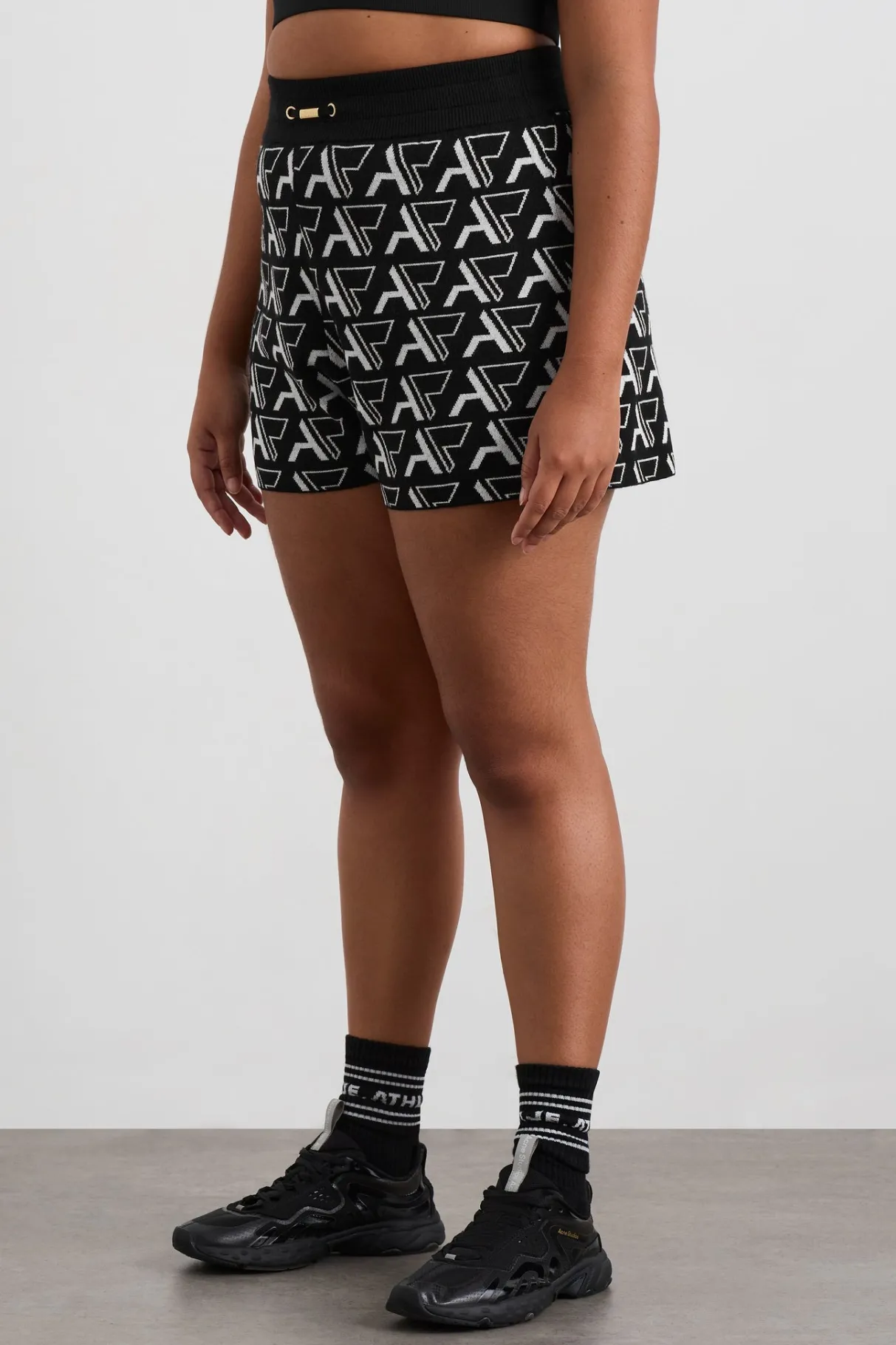 monogram_shorts__7.webp Hot Aje ATHLETICA Monogram Shorts 640 Monogram Intarsia