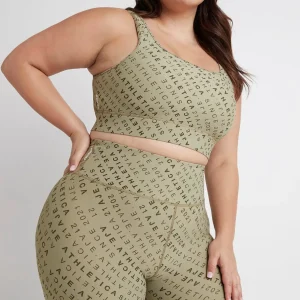 Clearance Aje ATHLETICA Monogram Sports Bra 311 Sage/Forest Green