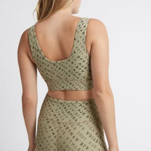 Clearance Aje ATHLETICA Monogram Sports Bra 311 Sage/Forest Green