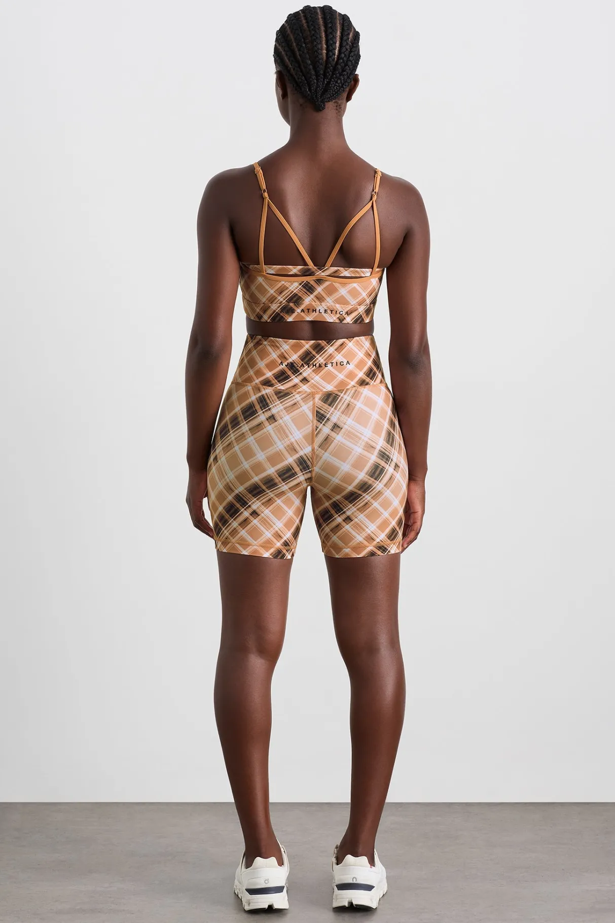 multi_strap_sports_bra__6.webp Shop Aje ATHLETICA Multi Strap Sports Bra 363 Blurred Tan Check