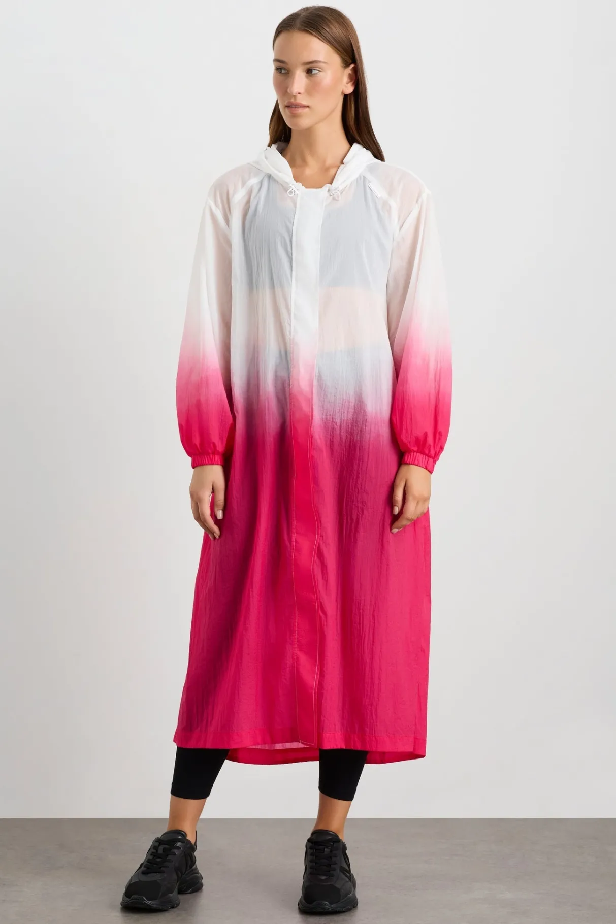 ombre_hooded_trench__2.webp Best Sale Aje ATHLETICA Ombre Hooded Trench 783 Ombre Pink