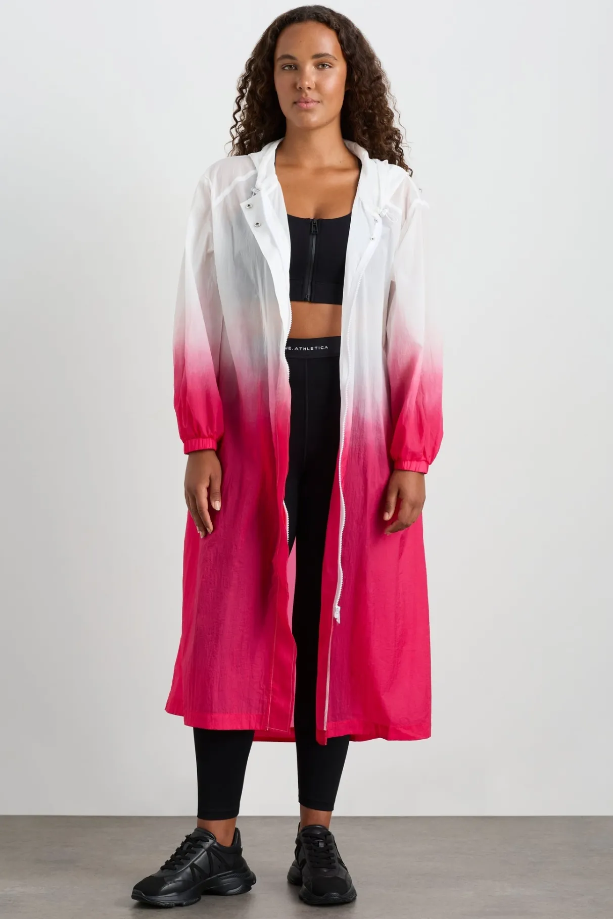 ombre_hooded_trench__6.webp Best Sale Aje ATHLETICA Ombre Hooded Trench 783 Ombre Pink