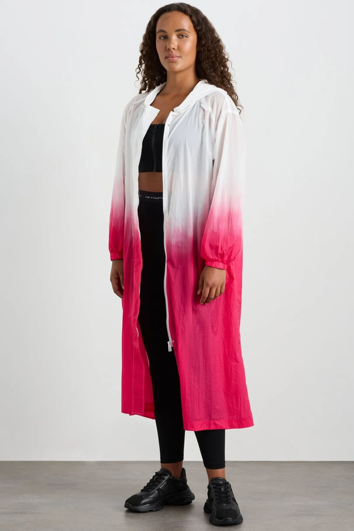 ombre_hooded_trench__7.webp Best Sale Aje ATHLETICA Ombre Hooded Trench 783 Ombre Pink