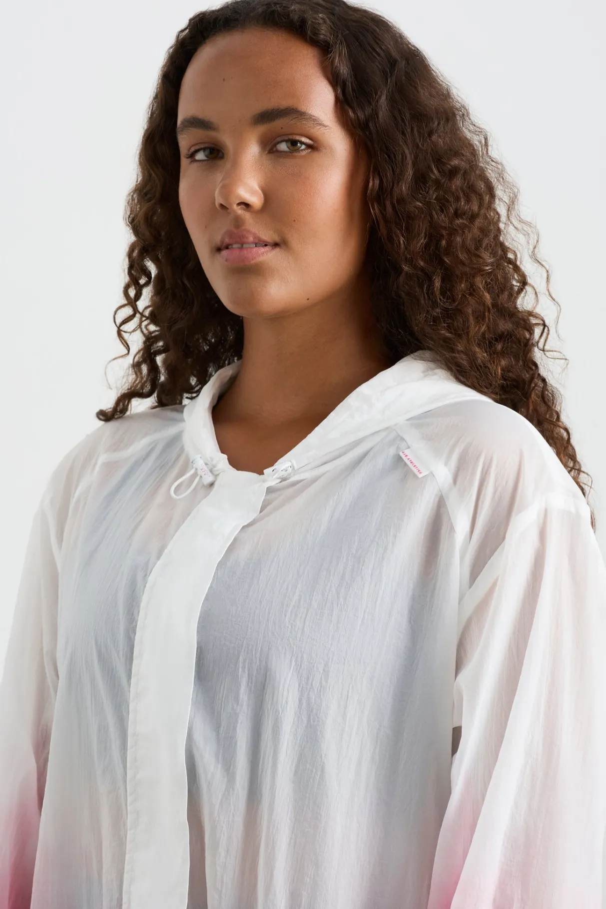 ombre_hooded_trench__8.webp Best Sale Aje ATHLETICA Ombre Hooded Trench 783 Ombre Pink