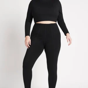 Cheap Aje ATHLETICA Open Back Long Sleeve Crop Top 315 Black