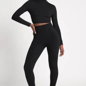 Cheap Aje ATHLETICA Open Back Long Sleeve Crop Top 315 Black