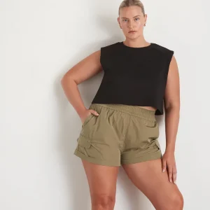 Sale Aje ATHLETICA Ottoman Crop Tank 106 Black