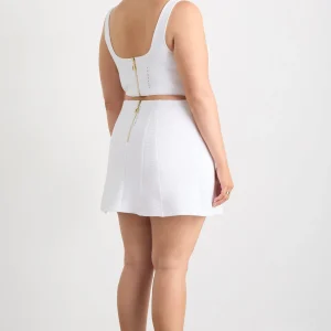 Store Aje ATHLETICA Ottoman Scuba Skirt 627 White