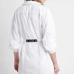 Fashion Aje ATHLETICA Oversized Belted Mini Dress 803 White/Black