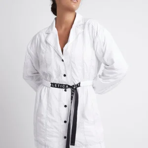Fashion Aje ATHLETICA Oversized Belted Mini Dress 803 White/Black