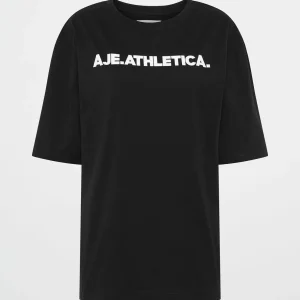 Clearance Aje ATHLETICA Oversized Bold Logo Tee 102 Black/White