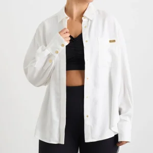 Store Aje ATHLETICA Oversized Denim Shirt 421 White