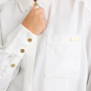 Store Aje ATHLETICA Oversized Denim Shirt 421 White