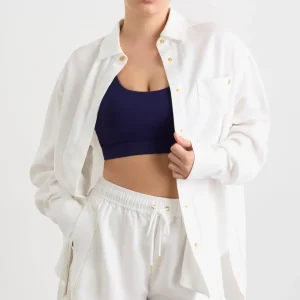 Store Aje ATHLETICA Oversized Denim Shirt 421 White