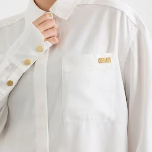 Store Aje ATHLETICA Oversized Denim Shirt 421 White