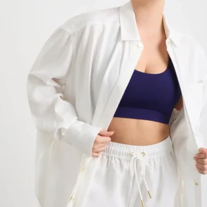Store Aje ATHLETICA Oversized Denim Shirt 421 White