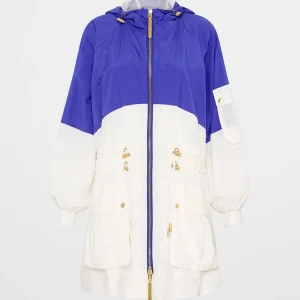 Hot Aje ATHLETICA Oversized Spray Jacket 803 Electric Blue / White