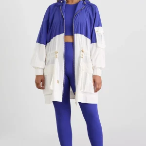 Hot Aje ATHLETICA Oversized Spray Jacket 803 Electric Blue / White