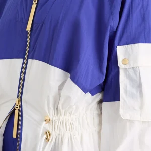 Hot Aje ATHLETICA Oversized Spray Jacket 803 Electric Blue / White