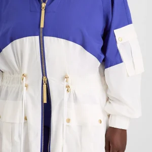 Hot Aje ATHLETICA Oversized Spray Jacket 803 Electric Blue / White