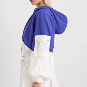 Hot Aje ATHLETICA Oversized Spray Jacket 803 Electric Blue / White