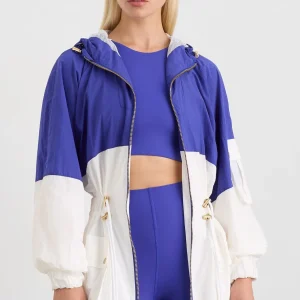 Hot Aje ATHLETICA Oversized Spray Jacket 803 Electric Blue / White