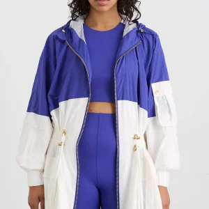 Hot Aje ATHLETICA Oversized Spray Jacket 803 Electric Blue / White