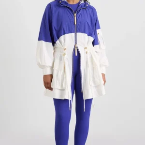 Hot Aje ATHLETICA Oversized Spray Jacket 803 Electric Blue / White