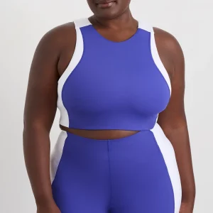 Hot Aje ATHLETICA Panel Crop Top 336 Electric Blue