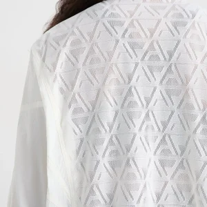 Store Aje ATHLETICA Panel Mesh Shirt 406 Coconut White
