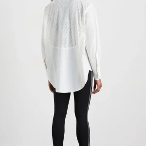 Store Aje ATHLETICA Panel Mesh Shirt 406 Coconut White