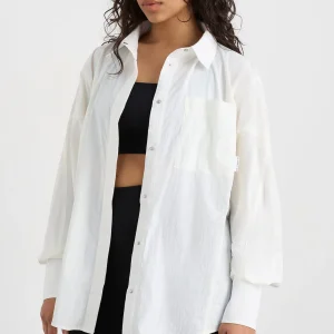 Store Aje ATHLETICA Panel Mesh Shirt 406 Coconut White