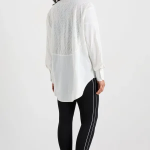 Store Aje ATHLETICA Panel Mesh Shirt 406 Coconut White