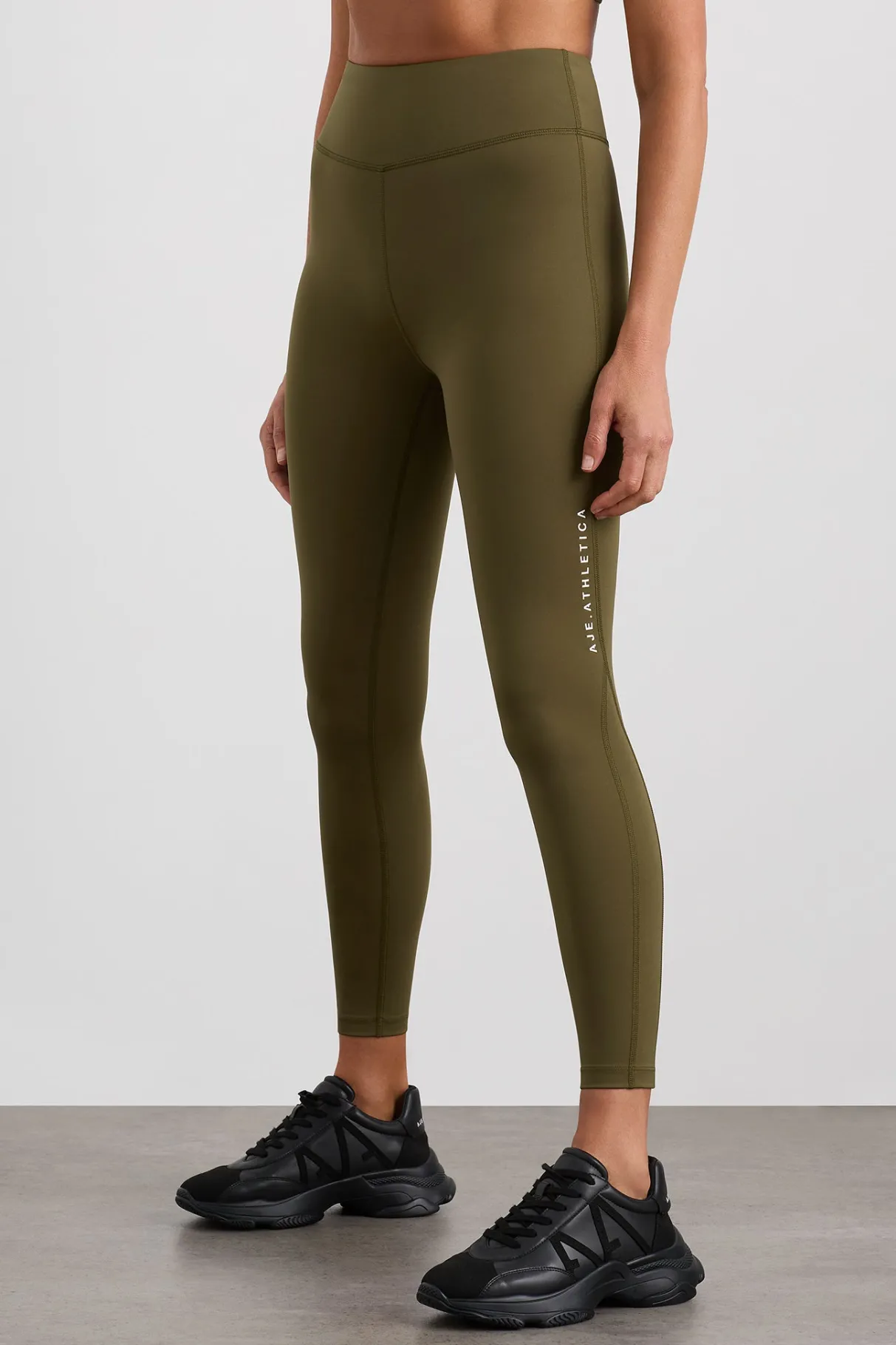 panelled__legging__2.webp Sale Aje ATHLETICA Panelled 7/8 Legging 236 Deep Khaki
