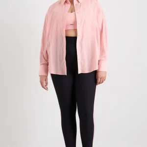 Shop Aje ATHLETICA Panelled Batwing Shirt 406 Millennial Pink