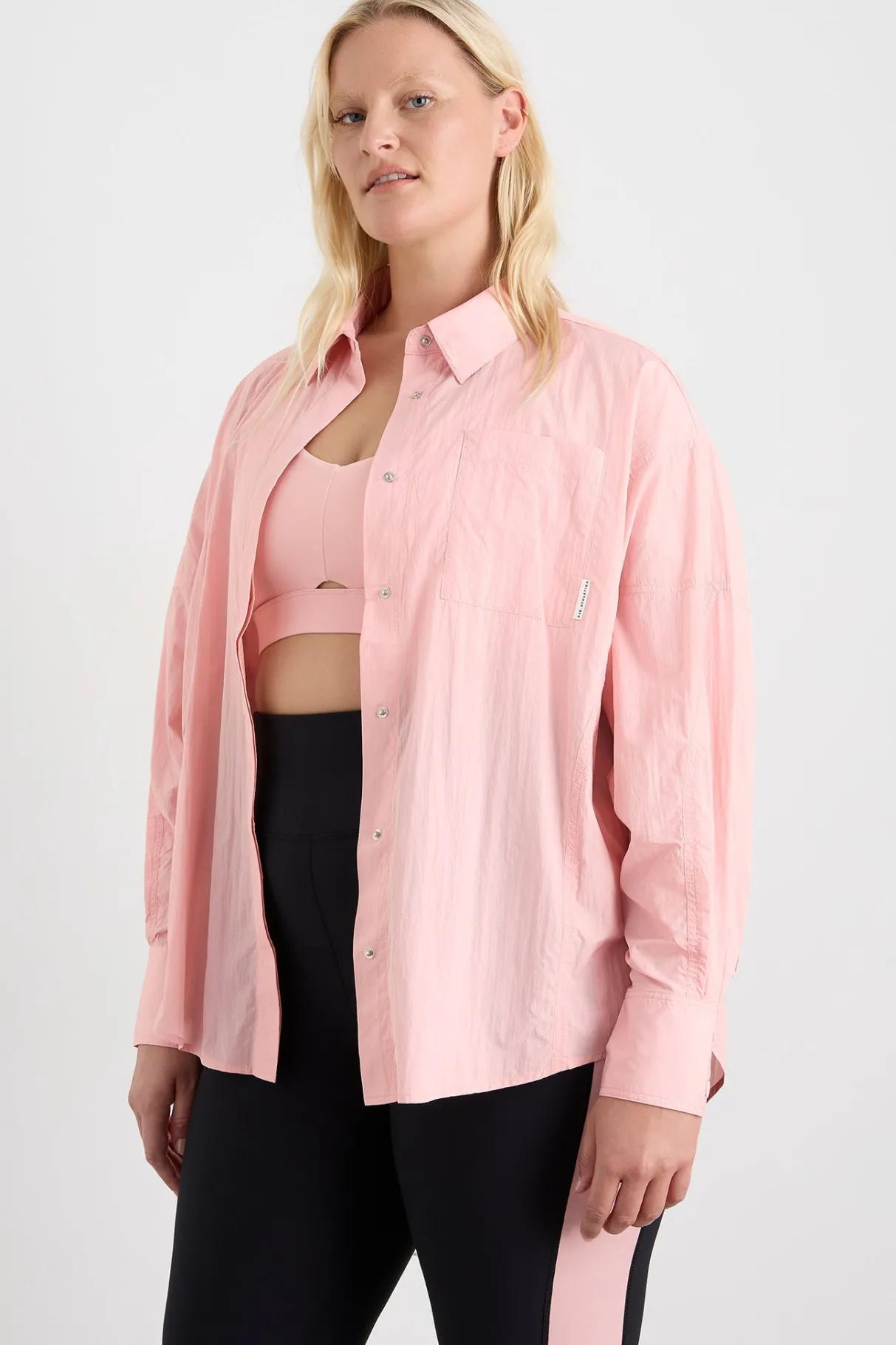 panelled_batwing_shirt__9.webp Shop Aje ATHLETICA Panelled Batwing Shirt 406 Millennial Pink