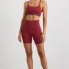 Best Sale Aje ATHLETICA Panelled Bike Shorts 615 Plum Red