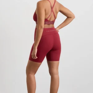 Best Sale Aje ATHLETICA Panelled Bike Shorts 615 Plum Red