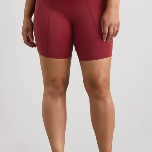 Best Sale Aje ATHLETICA Panelled Bike Shorts 615 Plum Red