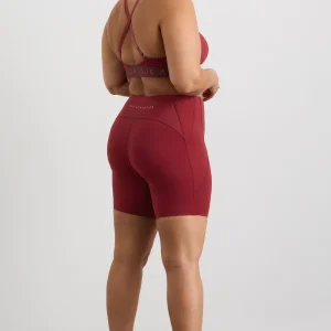 Best Sale Aje ATHLETICA Panelled Bike Shorts 615 Plum Red