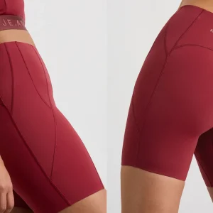 Best Sale Aje ATHLETICA Panelled Bike Shorts 615 Plum Red
