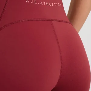 Best Sale Aje ATHLETICA Panelled Bike Shorts 615 Plum Red
