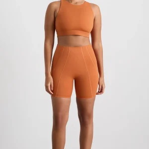 Online Aje ATHLETICA Panelled Bike Shorts 615 Copper Orange