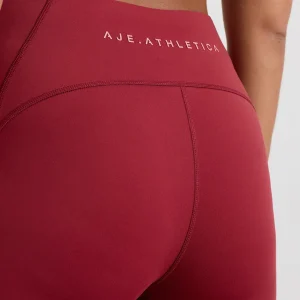 Best Sale Aje ATHLETICA Panelled Bike Shorts 615 Plum Red