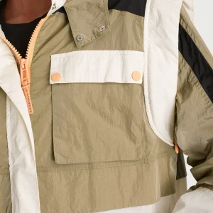 Best Sale Aje ATHLETICA Panelled Hybrid Jacket 748 Soft Khaki-Multi