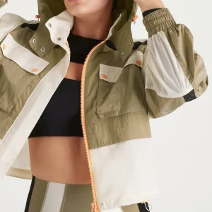 Best Sale Aje ATHLETICA Panelled Hybrid Jacket 748 Soft Khaki-Multi