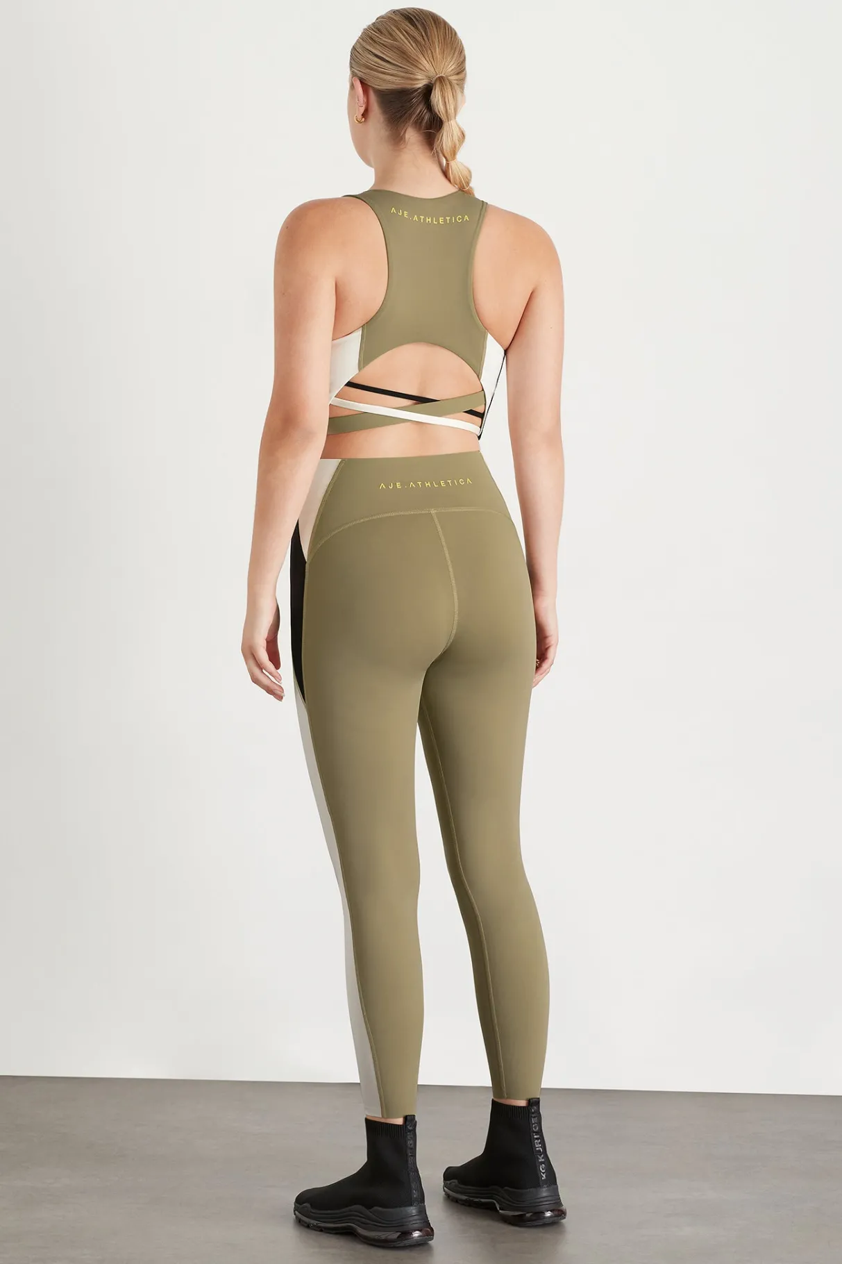 panelled_legging__10.webp Best Aje ATHLETICA Panelled Legging 211 Soft Khaki Multi