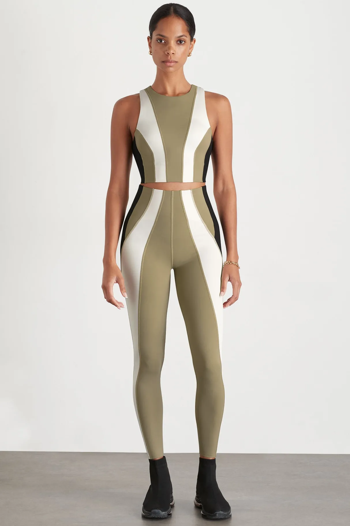 panelled_legging__4.webp Best Aje ATHLETICA Panelled Legging 211 Soft Khaki Multi