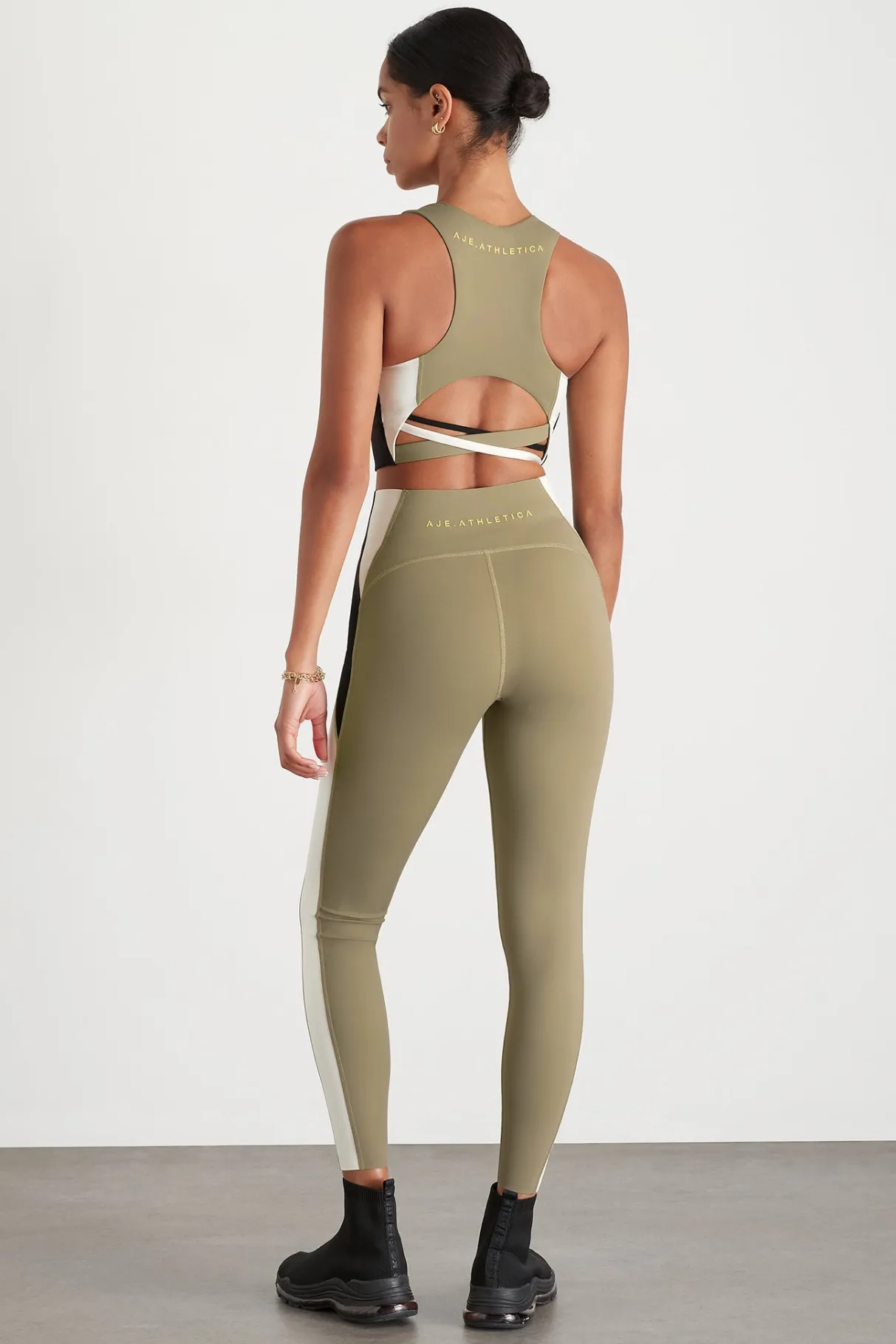 panelled_legging__5.webp Best Aje ATHLETICA Panelled Legging 211 Soft Khaki Multi